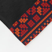 パレ伝統的スティナ刺繍タスリーズパターン フリースブランケット (角)