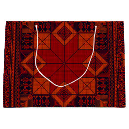 パレ伝統的スティナ刺繍タスリーズパターン ラージペーパーバッグ