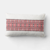 パレ伝統的チナ刺繍アートパターンレッド ランバークッション (裏面)