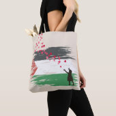 パレ動揺してスティナ国旗のトートバッグ – 連帯 トートバッグ (クローズアップ)