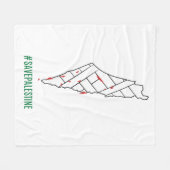 パレ救ステナ出血地図 – パレスティンの自由 フリースブランケット (正面(横))