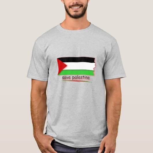 「パレ救ステナ国旗」 Tシャツ (正面)