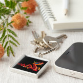 パレ白熱［赤熱］光を放つ中国のードドラゴン キーホルダー (側面)