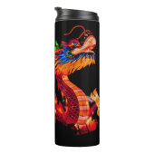 パレ白熱［赤熱］光を放つ中国のードドラゴン タンブラー (回転右)