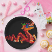 パレ白熱［赤熱］光を放つ中国のードドラゴン ペーパープレート (パーティー)