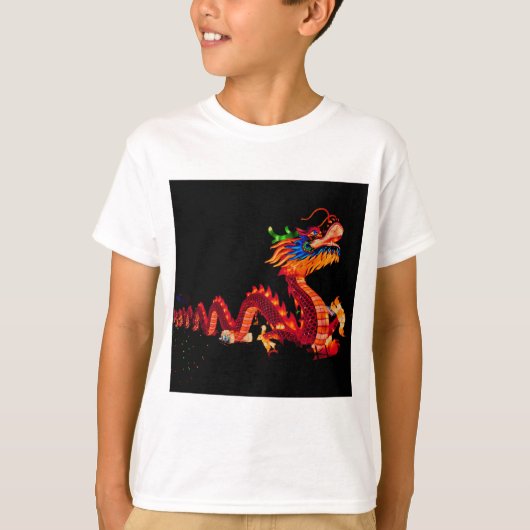 パレ白熱［赤熱］光を放つ中国のードドラゴン Tシャツ (正面)