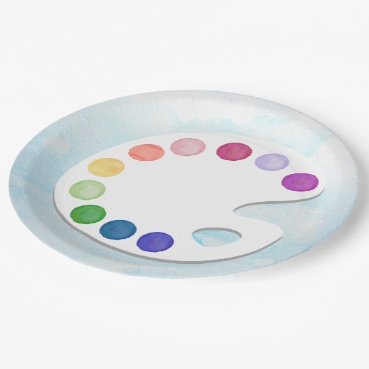 パレ絵を描ットアートパーティープレート ペーパープレート (アングル)