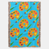 パレ絵を描ットアート スローブランケット (正面縦)