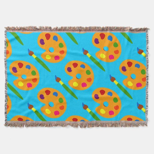 パレ絵を描ットアート スローブランケット (正面)