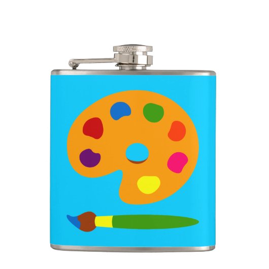 パレ絵を描ットアート フラスク (正面)