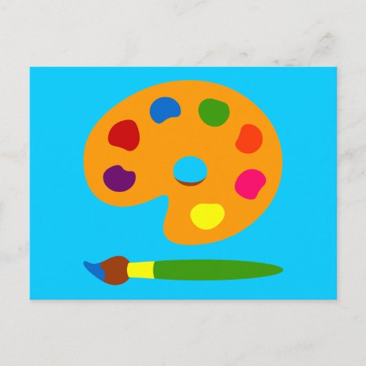 パレ絵を描ットアート ポストカード (正面)