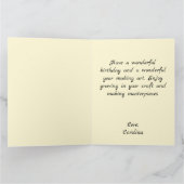 パレ絵を描ットパーソナライズされた誕生日 カード (内部)