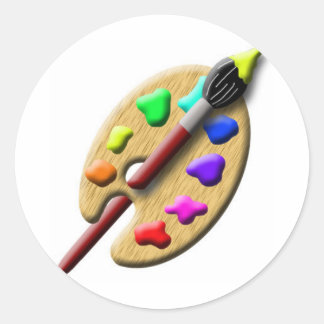 パレ絵を描ット ラウンドシール