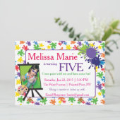 パレ絵画ット写真招待状 招待状 (スタンド正面)