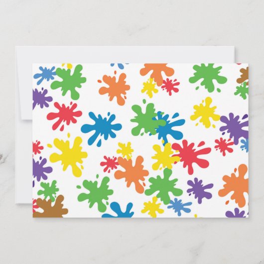 パレ絵画ット写真招待状 招待状 (裏面)