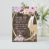 パロかわいらしミノの馬と花をバーンウッドに サンキューカード (スタンド正面)