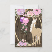 パロかわいらしミノの馬と花をバーンウッドに サンキューカード (裏面)