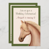 パロかわいらしミノ馬誕生日招待状～ガールズ 招待状 (正面/裏面)