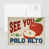 パロアルトカリフォルニアアップルヴィンテージトラベル ポストカード (正面/裏面)
