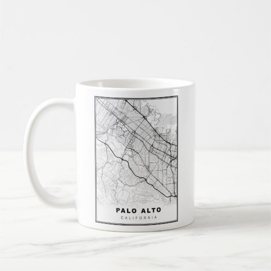 パロアルト地図 コーヒーマグカップ (左)