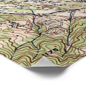 パロアルト&シリコンバレーCAの古地図（1943年） ポスター (角)