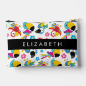 パロカラフルツ、トロピカルパロツ、お名前 アクセサリーポーチ (裏面)