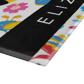 パロカラフルツ、トロピカルパロツ、お名前 カッティングボード (角)