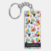 パロカラフルツ、トロピカルパロツ、お名前 キーホルダー (正面左)