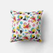 パロカラフルツ、トロピカルパロツ、お名前 クッション (裏面)