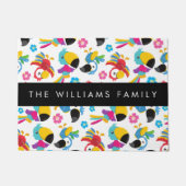 パロカラフルツ、トロピカルパロツ、お名前 ドアマット (正面)