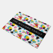 パロカラフルツ、トロピカルパロツ、お名前 ドアマット (アングル)