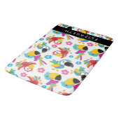 パロカラフルツ、トロピカルパロツ、お名前 バスマット (アングル)