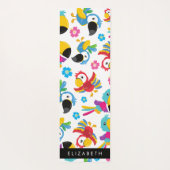 パロカラフルツ、トロピカルパロツ、お名前 ヨガマット (裏面)