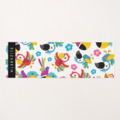 パロカラフルツ、トロピカルパロツ、お名前 ヨガマット (正面(横))