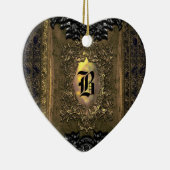 パロコレッエレガントトオールドワールドチャームモノグラム セラミックオーナメント (右)