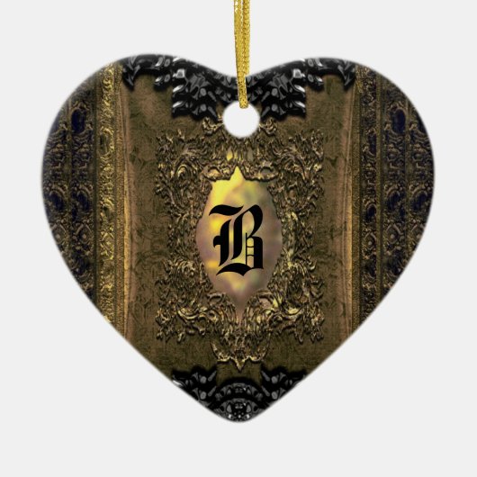 パロコレッエレガントトオールドワールドチャームモノグラム セラミックオーナメント (正面)