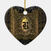 パロコレッエレガントトオールドワールドチャームモノグラム セラミックオーナメント (裏面)