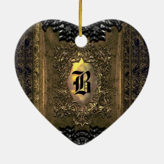 パロコレッエレガントトオールドワールドチャームモノグラム セラミックオーナメント (裏面)