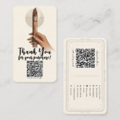 パロサントギフト購入QRソーシャルメディアコネクト 名刺 (正面/裏面)