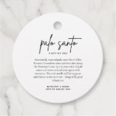 パロサント結婚式の引き出物カード フェイバータグ (正面)