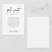 パロサント結婚式の引き出物座席表 プレイスカード (正面/裏面)