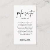 パロサント ウェディング フェイバークリップ エンクロージャーカード (正面)