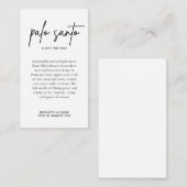 パロサント ウェディング フェイバークリード エンクロージャーカード (正面/裏面)