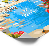 パロスギリシャアートヴィンテージトラベルイラストレーション ポスター (角)