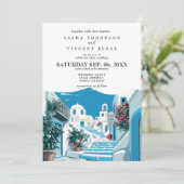 パロスギリシャ結婚式招待状レトロ 招待状 (スタンド正面)