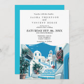 パロスギリシャ結婚式招待状レトロ 招待状 (正面/裏面)