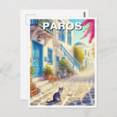パロスギリシャ諸島トラベルネコ ポストカード (正面/裏面)