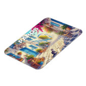 パロスギリシャ諸島トラベルネコ マグネット (左側)