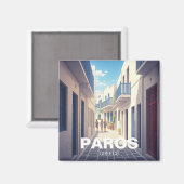 パロス、ギリシャ白と青 マグネット (正面/裏面)