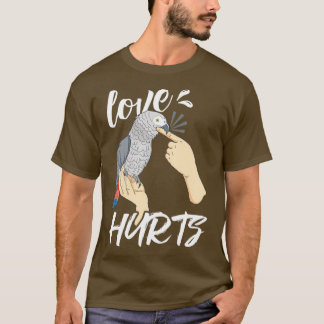 パロッおもしろいトのギフト製品ペットパロツバードラブフウ Tシャツ